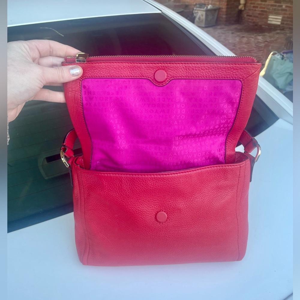 ♠️ kate spade Leila Pebbled Leather Flap Shoulder Bag ♠️ - Picture 8 of 16